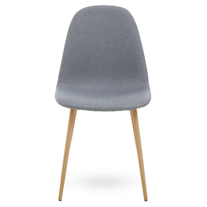 Sorrento Grey Dining Chair With Wood Effect Legs