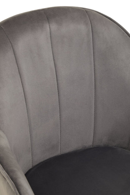 Florence Grey Velvet And Gold Base Home Office Chair
