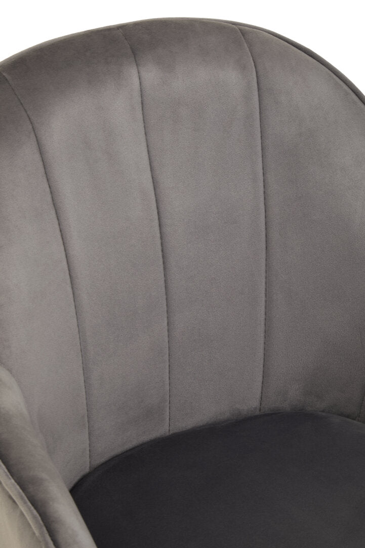 Florence Grey Velvet And Gold Base Home Office Chair