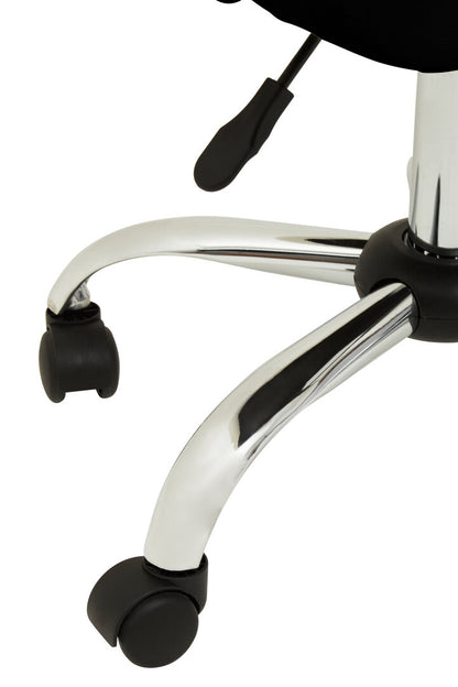 Florence Ribbed Black And Chrome Home Office Chair