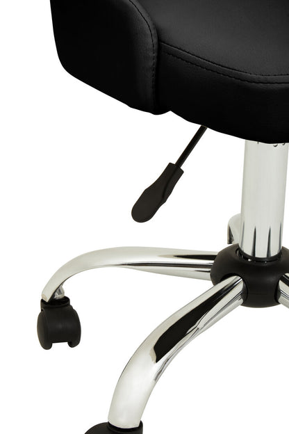 Florence Ribbed Black And Chrome Home Office Chair