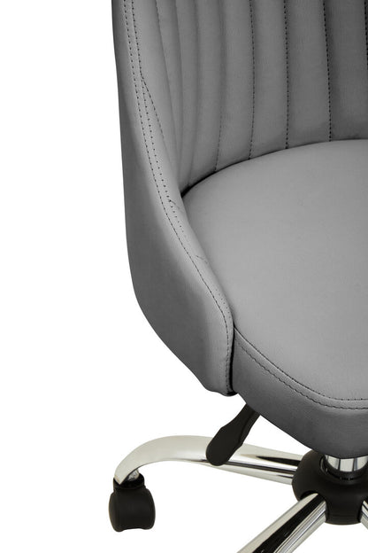 Florence Grey Leather Effect Home Office Chair