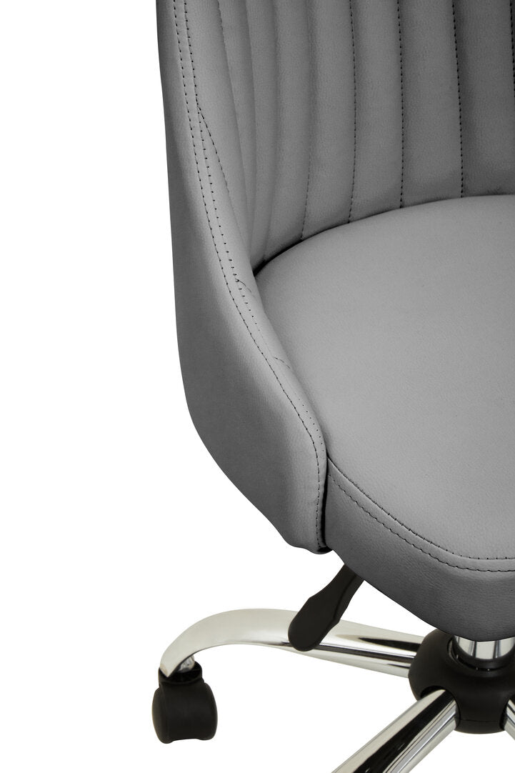 Florence Grey Leather Effect Home Office Chair