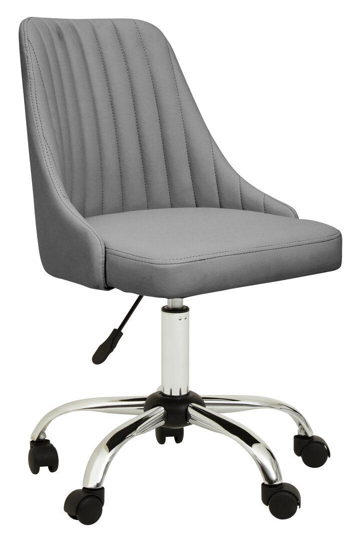 Florence Grey Leather Effect Home Office Chair