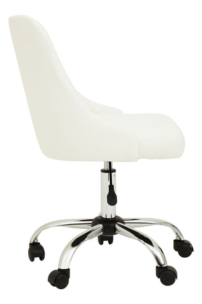 Florence Off White Leather Effect Home Office Chair