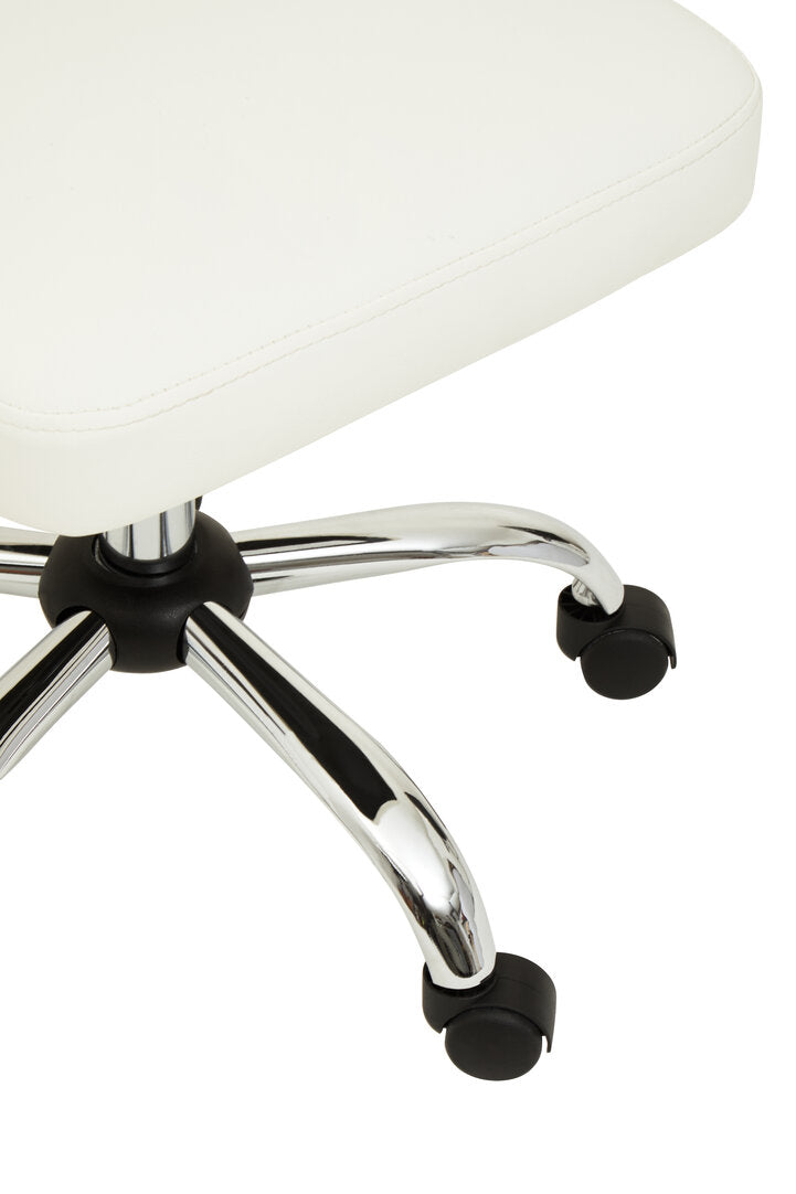 Florence Off White Leather Effect Home Office Chair