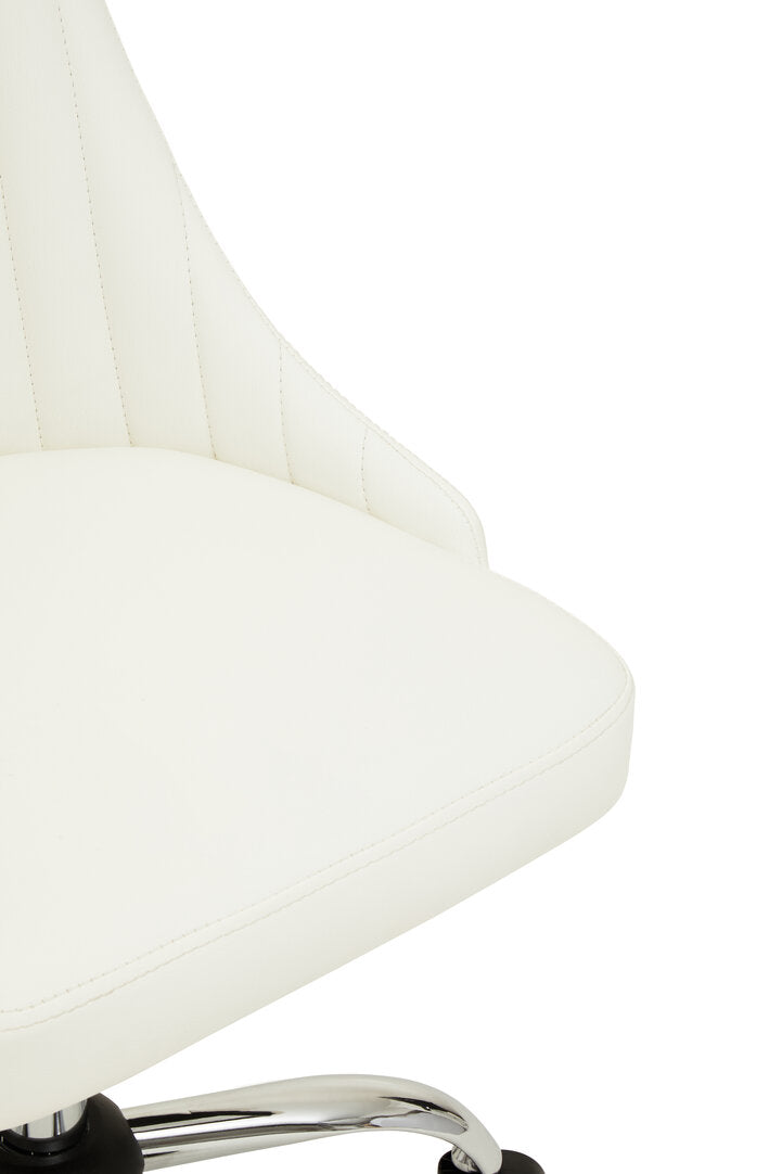 Florence Off White Leather Effect Home Office Chair