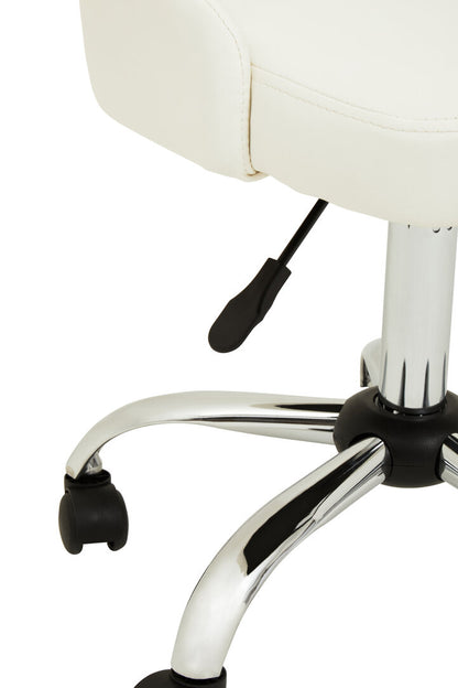 Florence Off White Leather Effect Home Office Chair