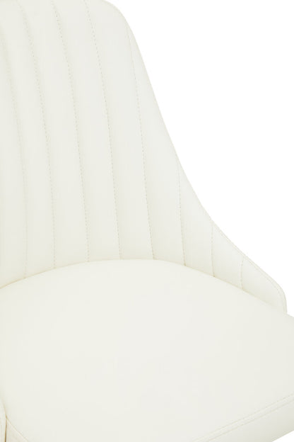 Florence Off White Leather Effect Home Office Chair