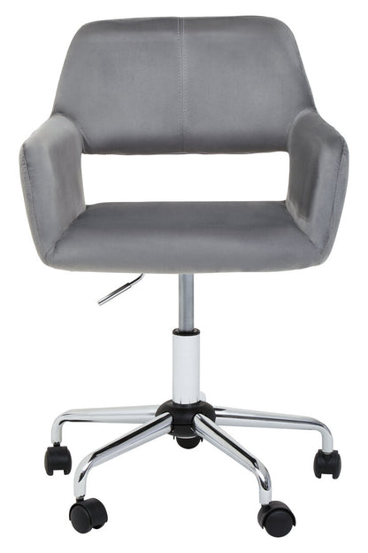 Florence Grey Velvet And Chrome Base Home Office Chair