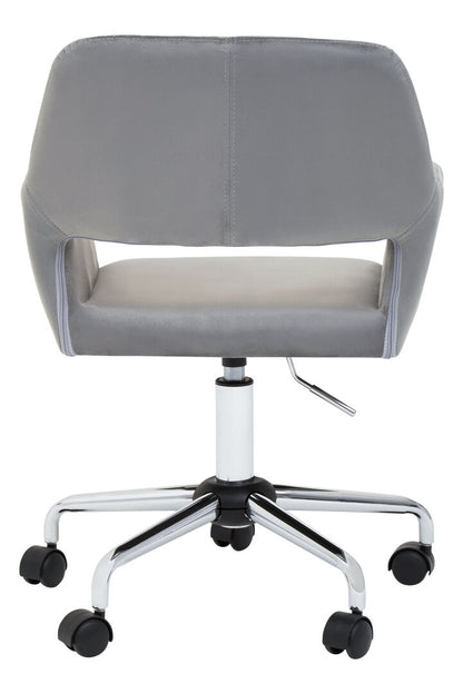 Florence Grey Velvet And Chrome Base Home Office Chair