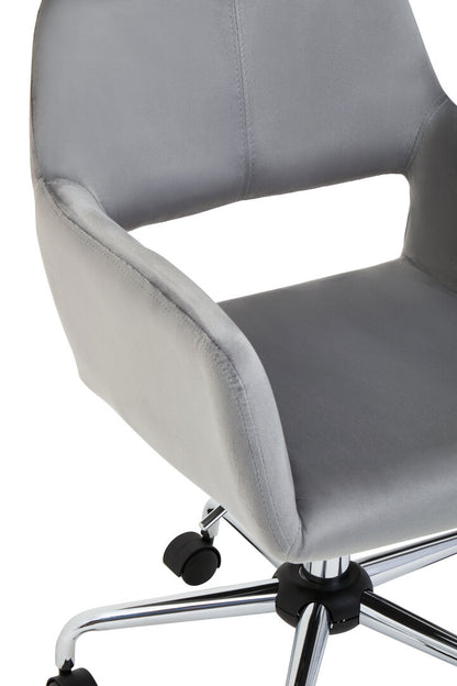 Florence Grey Velvet And Chrome Base Home Office Chair