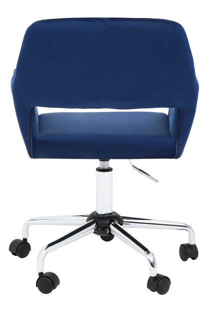 Florence Navy Velvet And Chrome Base Home Office Chair