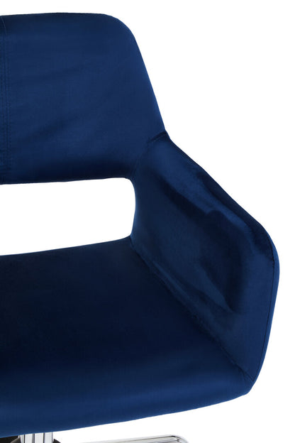 Florence Navy Velvet And Chrome Base Home Office Chair