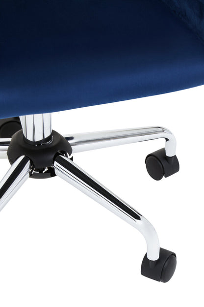 Florence Navy Velvet And Chrome Base Home Office Chair