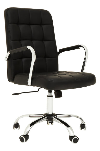 Florence Black Tufted Home Office Chair