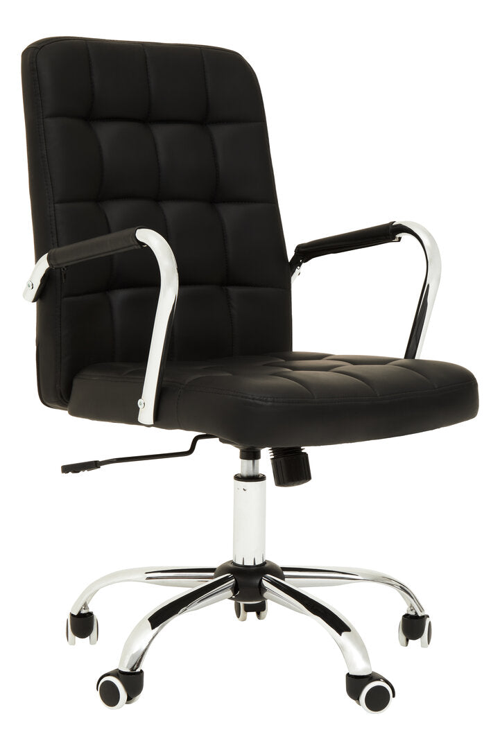 Florence Black Tufted Home Office Chair