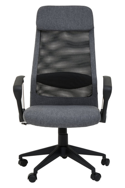 Florence Black Mesh And Grey Fabric Home Office Chair