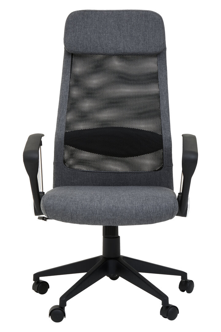 Florence Black Mesh And Grey Fabric Home Office Chair