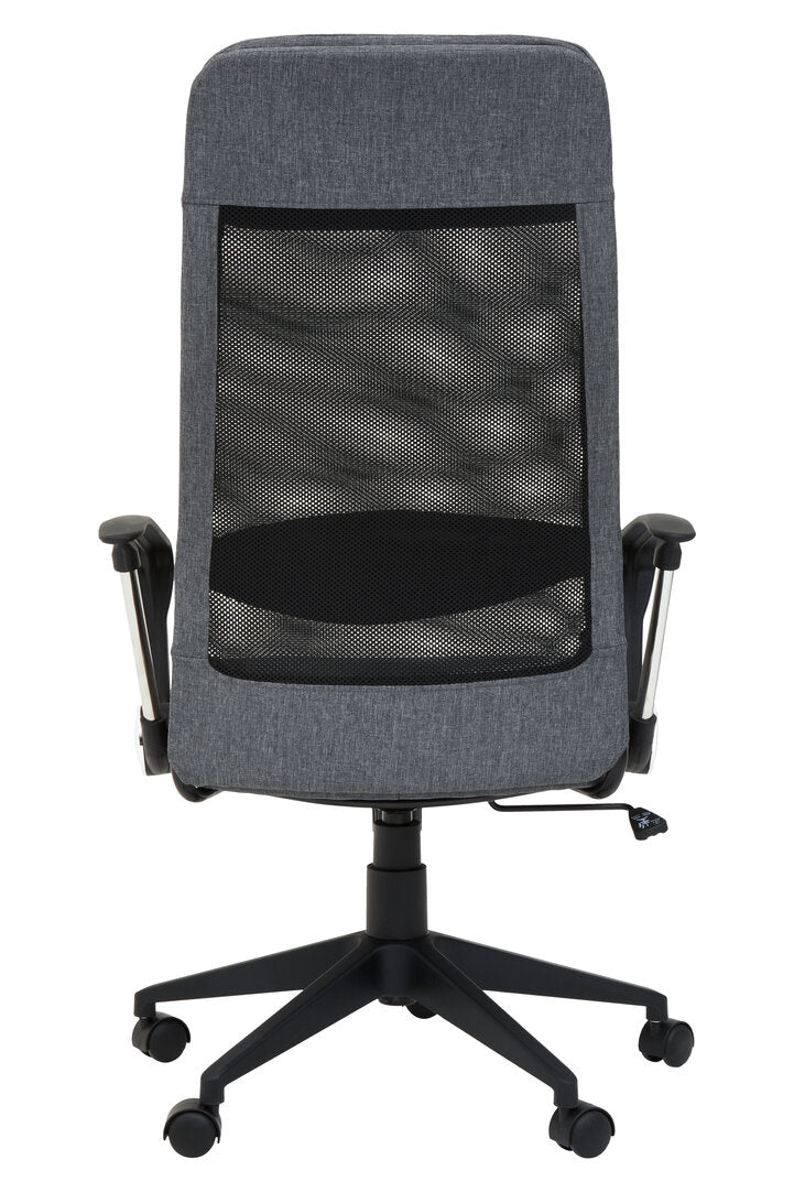 Florence Black Mesh And Grey Fabric Home Office Chair