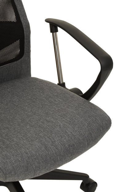 Florence Black Mesh And Grey Fabric Home Office Chair