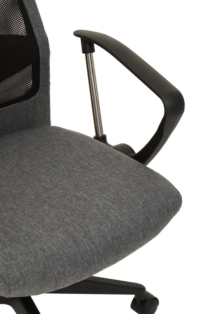 Florence Black Mesh And Grey Fabric Home Office Chair