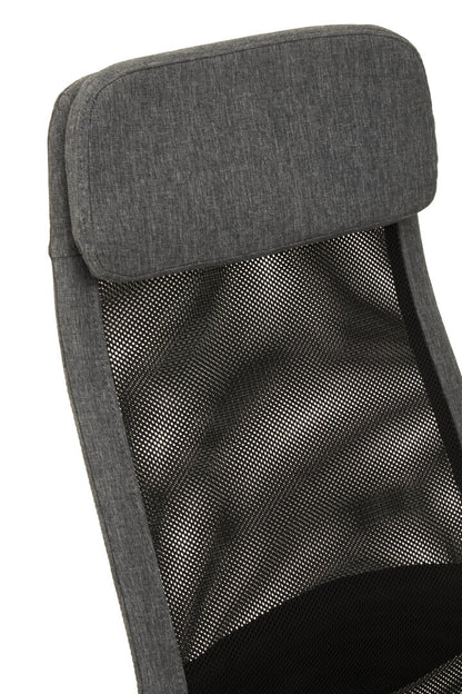 Florence Black Mesh And Grey Fabric Home Office Chair