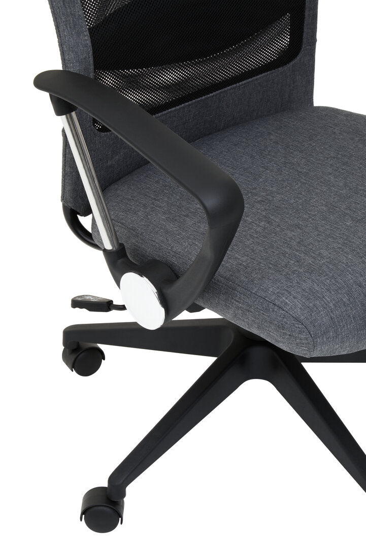 Florence Black Mesh And Grey Fabric Home Office Chair