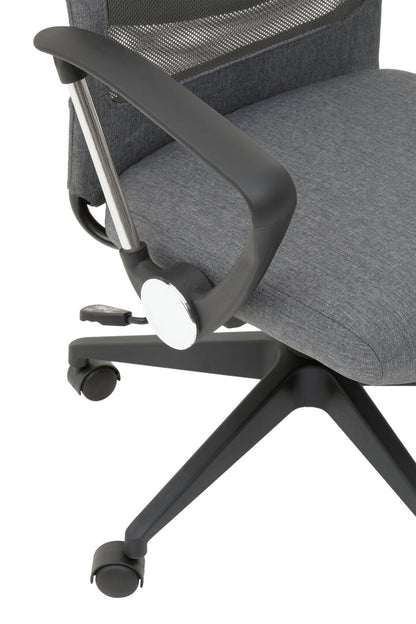 Florence Grey Mesh And Fabric Home Office Chair