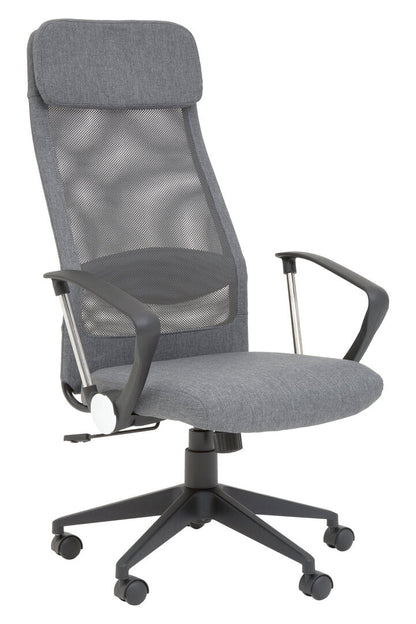 Florence Fabric Home Office Chair Grey Mesh 