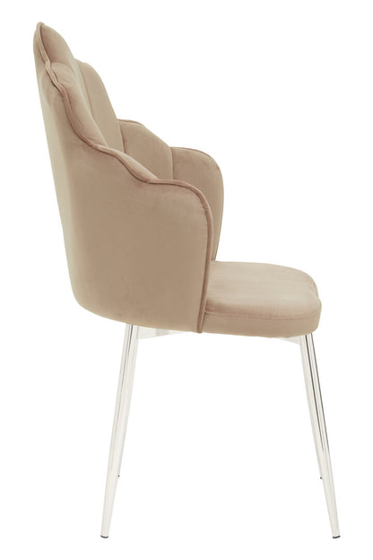 Monaco Mink Velvet Dining Chair