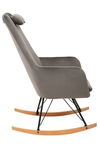 Richmond Grey Velvet Rocking Chair