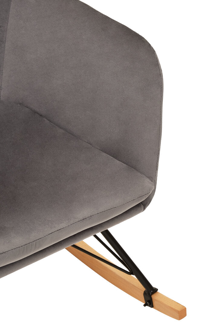 Richmond Grey Velvet Rocking Chair