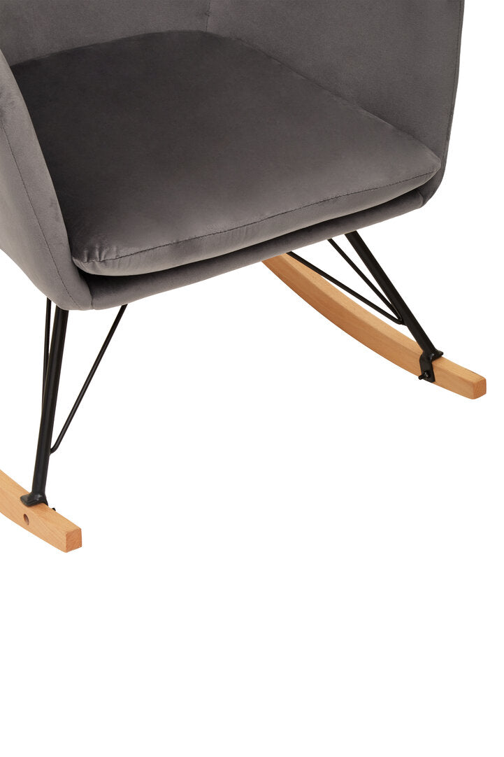 Richmond Grey Velvet Rocking Chair