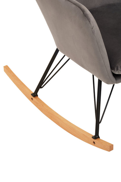 Richmond Grey Velvet Rocking Chair
