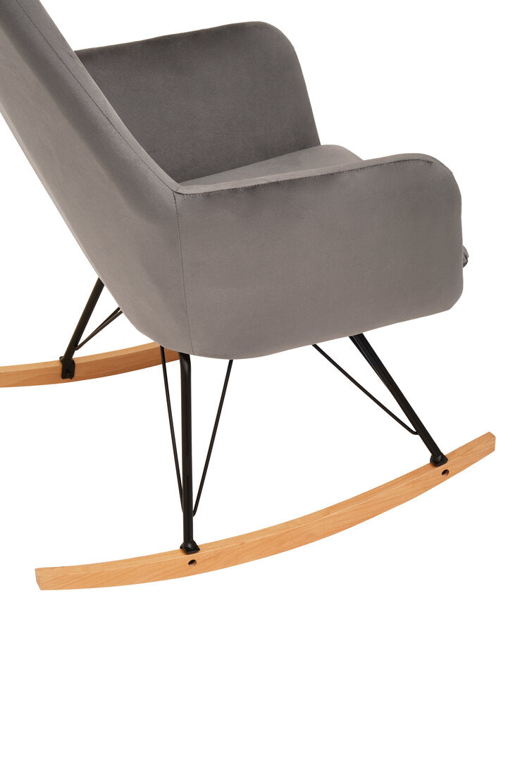 Richmond Grey Velvet Rocking Chair