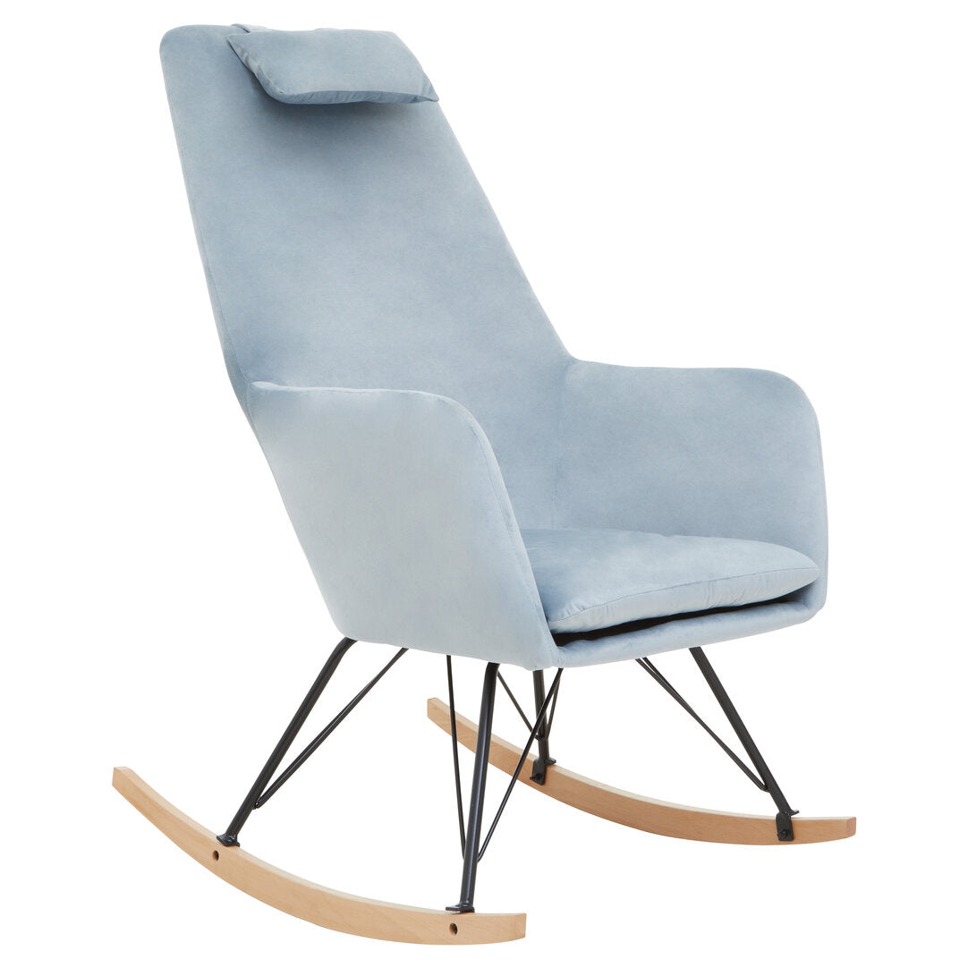 Richmond Blue Velvet Rocking Chair