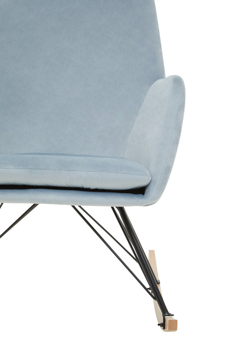 Richmond Blue Velvet Rocking Chair