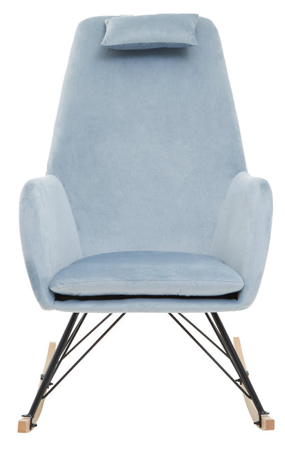Richmond Blue Velvet Rocking Chair