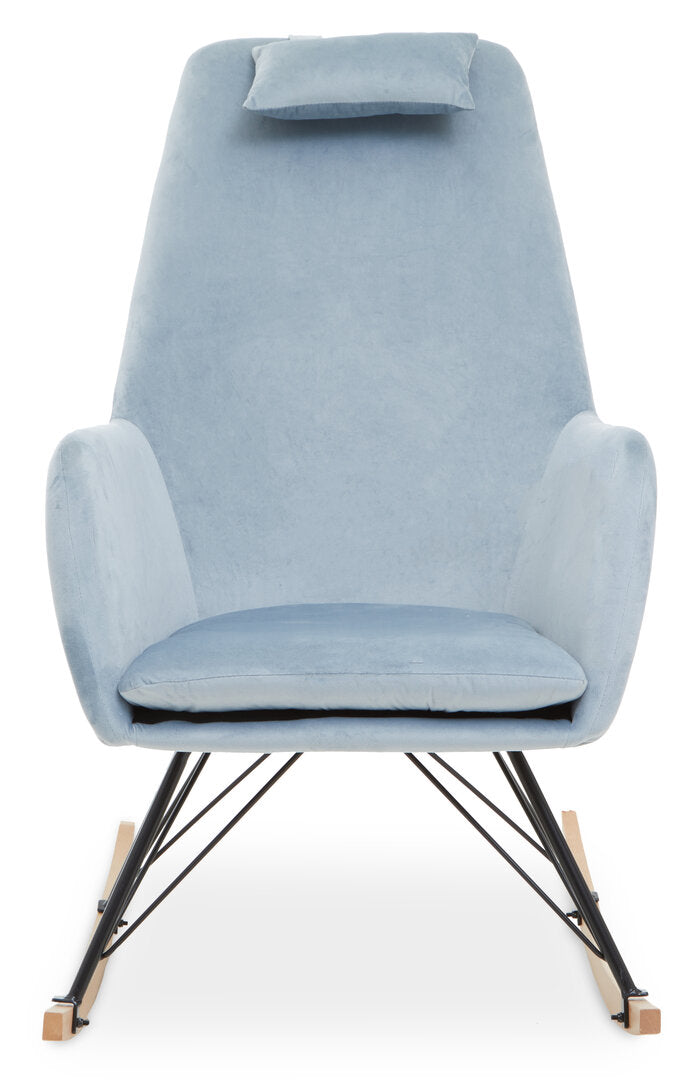 Richmond Blue Velvet Rocking Chair
