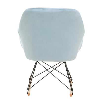 Richmond Small Velvet Rocking Chair Blue 