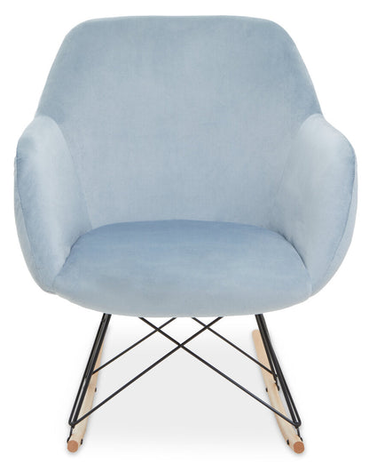 Richmond Small Velvet Rocking Chair Blue 