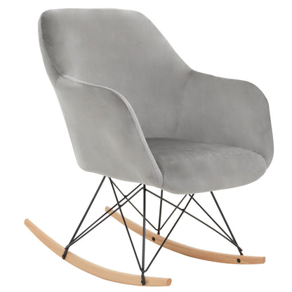 Richmond Small Grey Velvet Rocking Chair