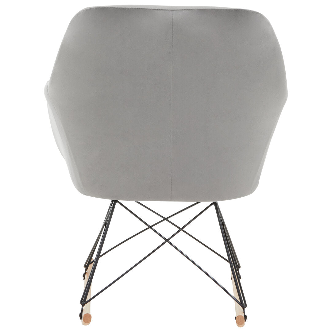 Richmond Small Grey Velvet Rocking Chair