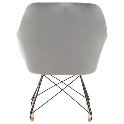 Richmond Small Grey Velvet Rocking Chair