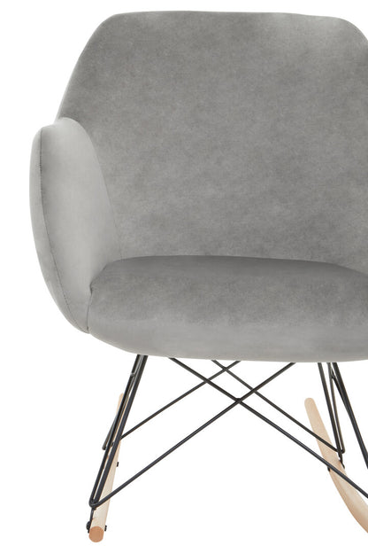 Richmond Small Grey Velvet Rocking Chair