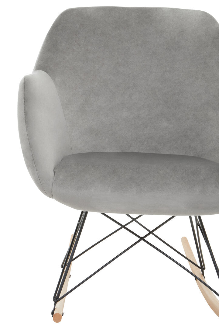 Richmond Small Grey Velvet Rocking Chair