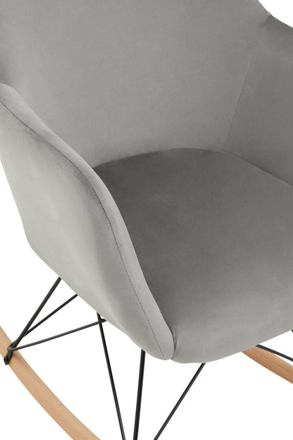 Richmond Small Grey Velvet Rocking Chair