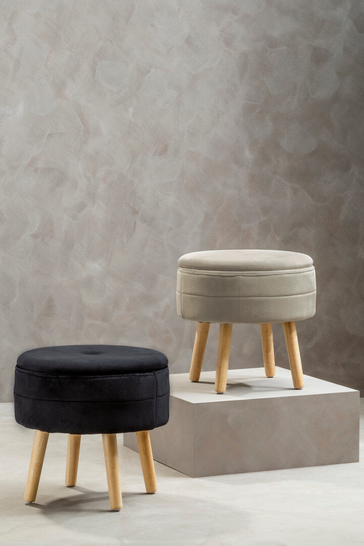 Cannes Mink Velvet Stool