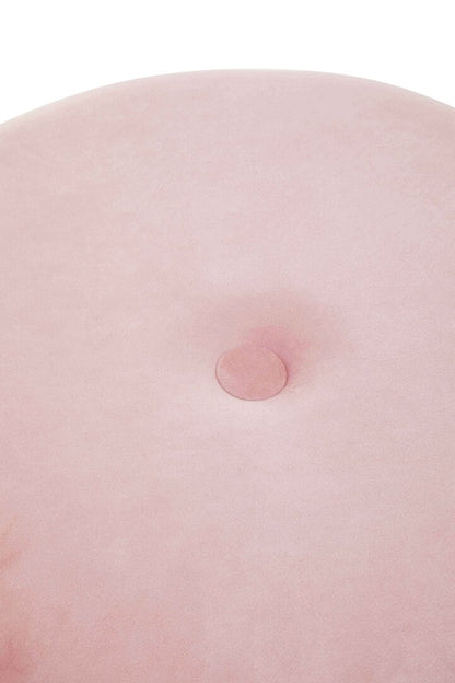Cannes Pink Velvet Stool